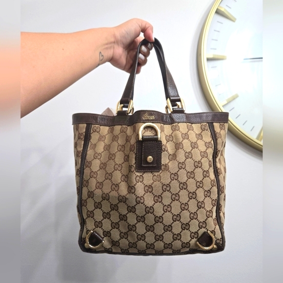 EUC Authentic Gucci vintage tote brown clean - Picture 1 of 16